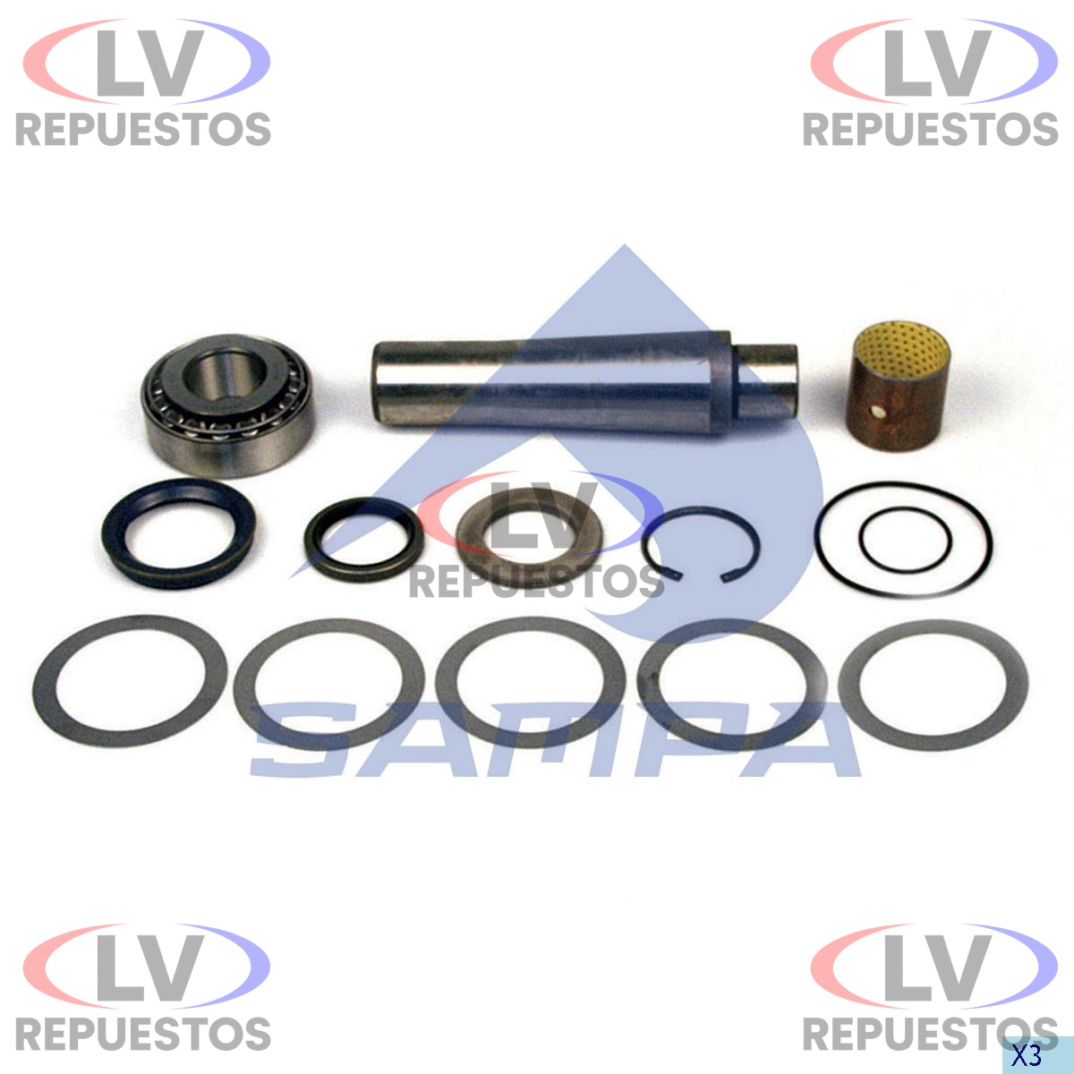 REPARO PUNTA EJE S3/S4 C/RULEMAN 223MM SAMPA