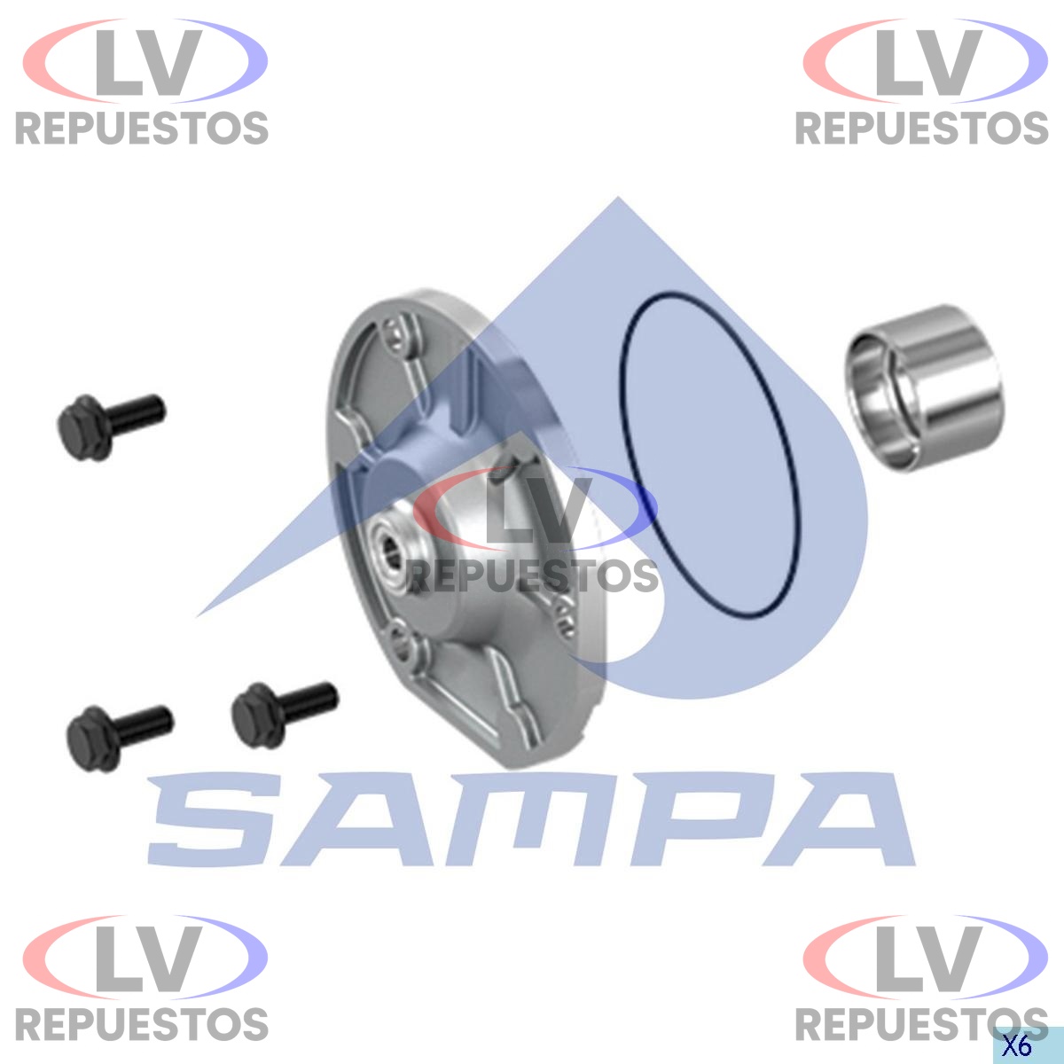 TAPA COMPRESOR AIRE TRASERO BENDIX 75MM SAMPA