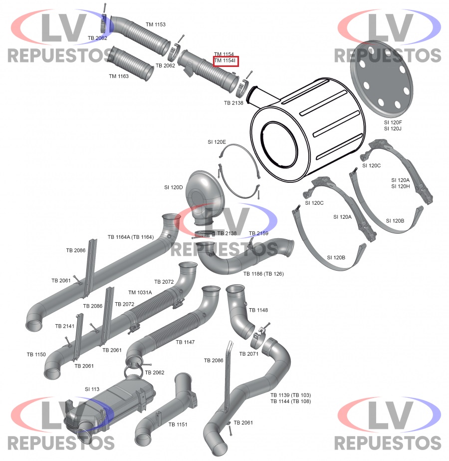 CA�O FLEXIBLE ESCAPE INTERMEDIARIO C/ SOPORTE FIJO 4.1/2" 490MM SC S5 PGR FABBOF