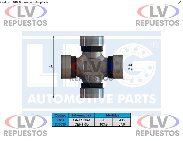 CRUCETA CARDAN DE 57MM LNG