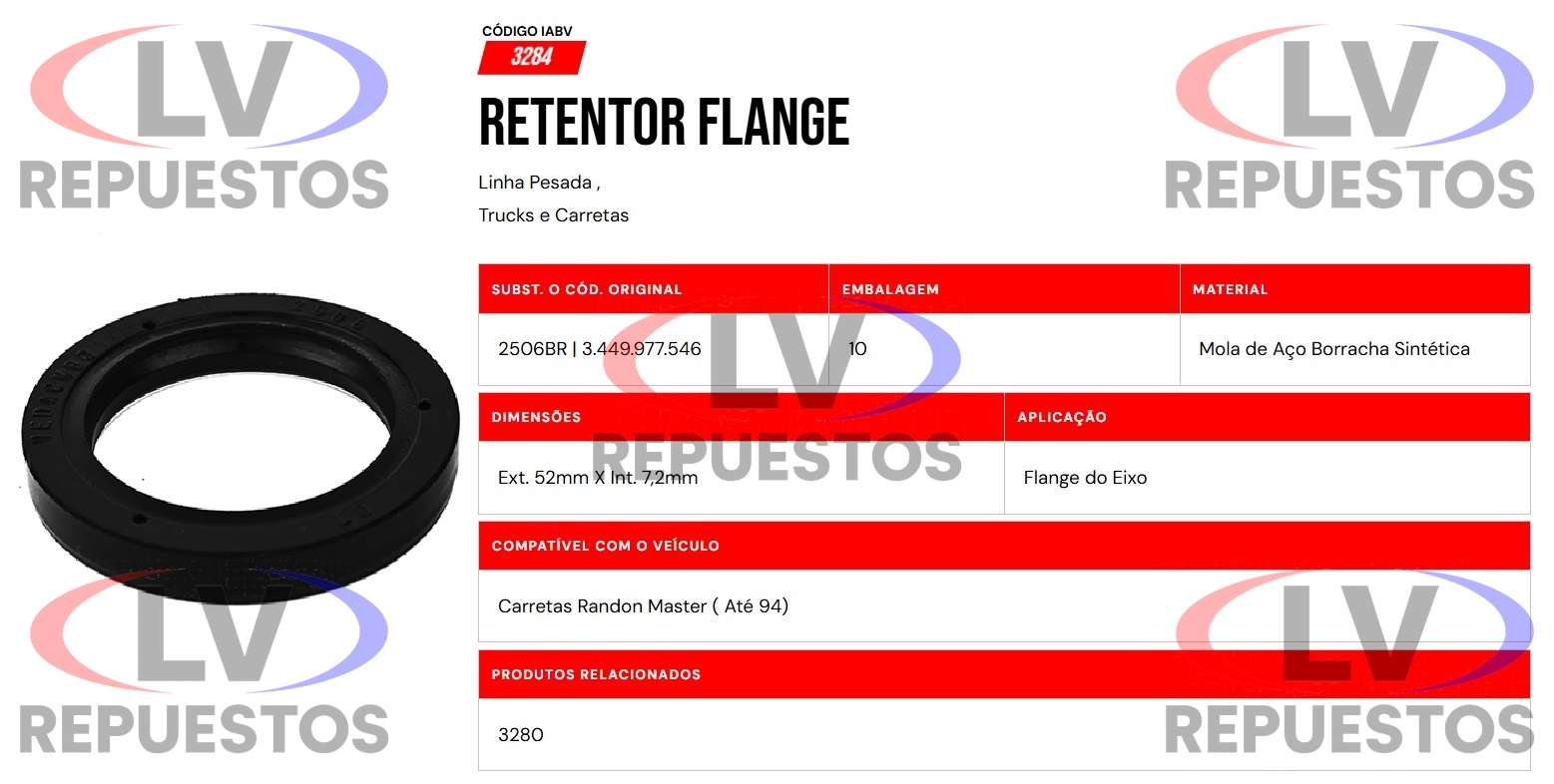 RETEN EJE Z CARRETA RANDON 38X52X7MM IABV