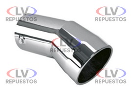 PUNTERA CA�O ESCAPE CURVO CROMADO 4" 260MM FABBOF