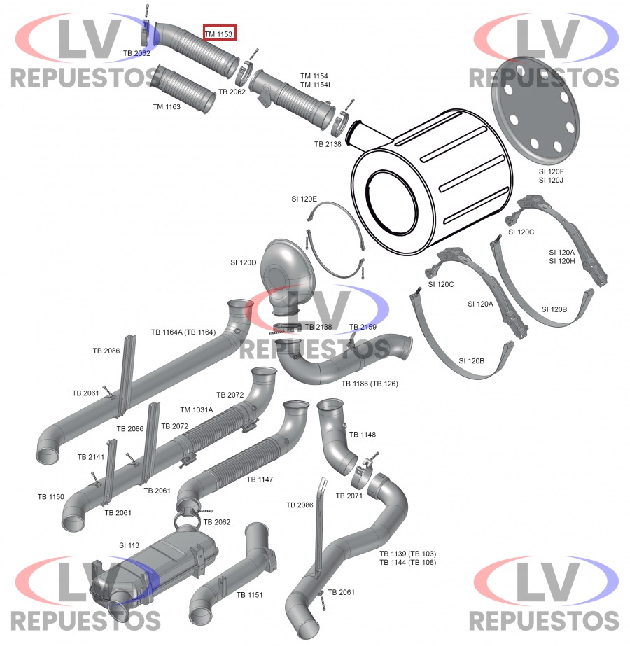 CA�O FLEXIBLE ESCAPE SALIDA MOTOR 4.1/2" 490MM SC S5 PGR FABBOF