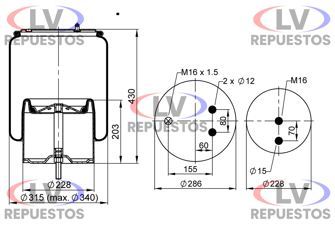 PULMON SUSPENSION NEUMATICA TR S5 CONTINENTAL
