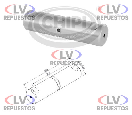 PERNO BALANZA DE 50X260MM CHIPI