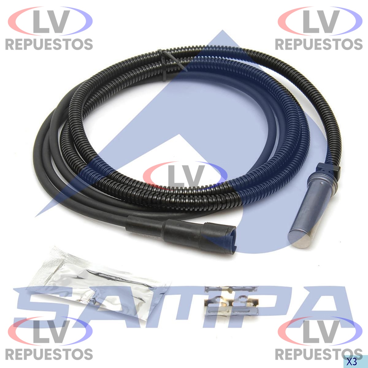 SENSOR FRENO ABS S4/S5 TR 2670MM RECTO LI TIPO WABCO SAMPA
