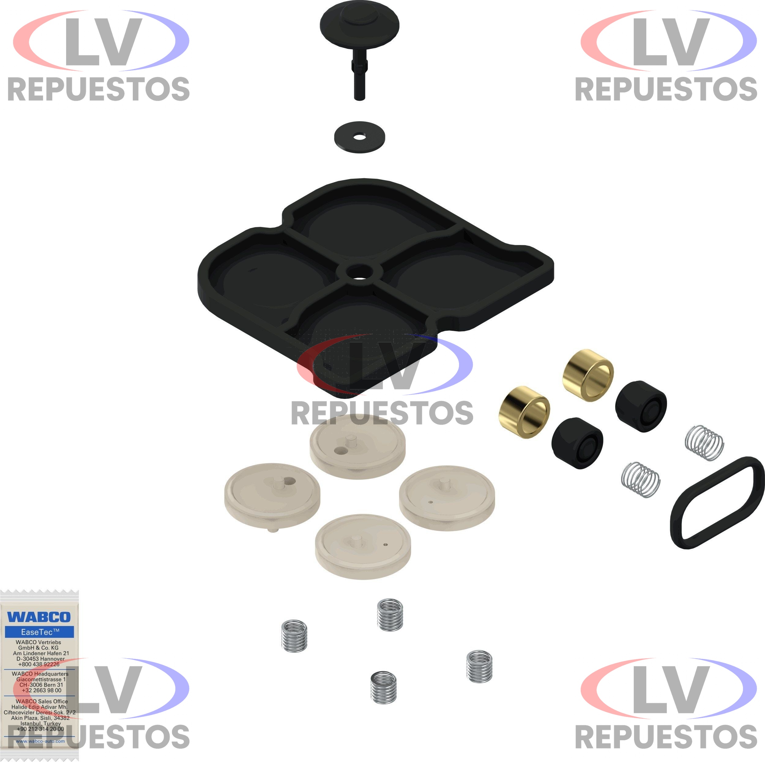 REPARO VALVULA 4 TETAS C/ GRASA S4 WABCO
