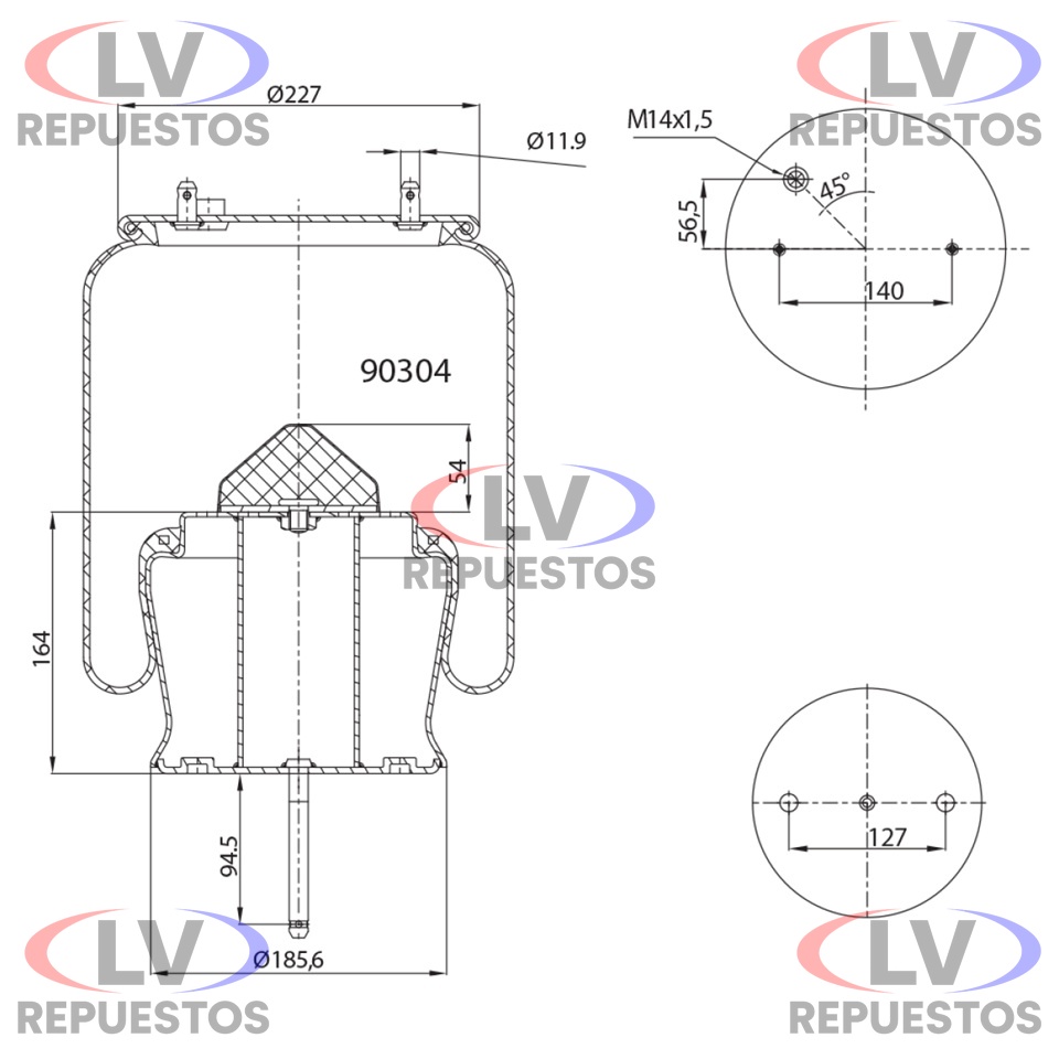 PULMON SUSP. TR SC S4 COLECTIVO LUFTECH