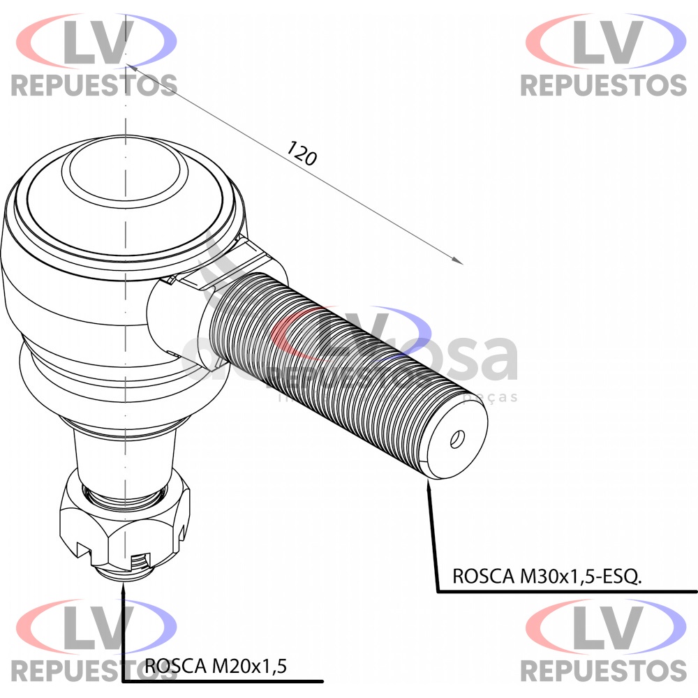 MU�EQUIN DIRECCION VL N/NL10/12 ROSCA M20 LI DELLAROSA