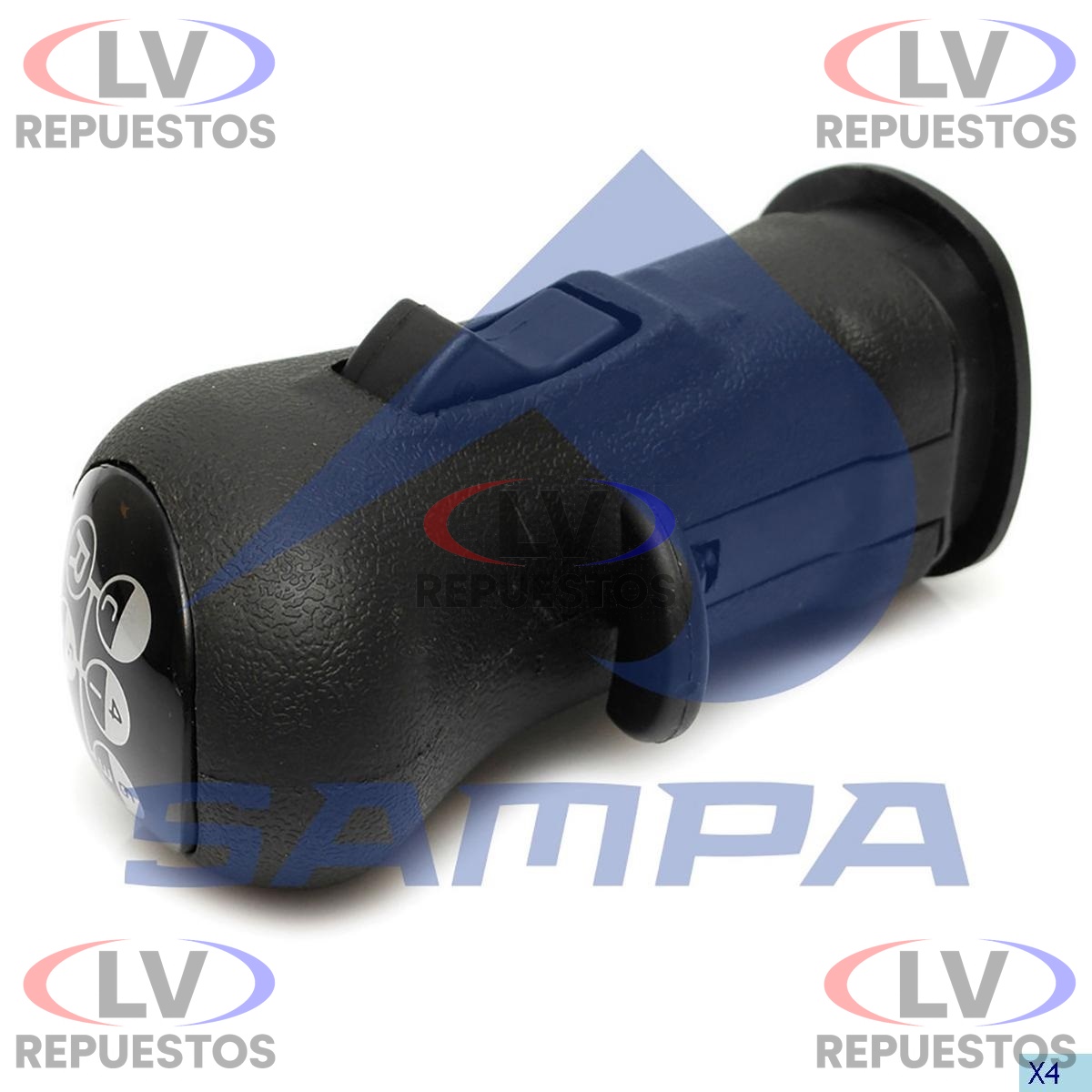 MANOPLA PALANCA CAMBIO VOLVO FH/NH/FM12 3Y3 3 SALIDAS ABAJO SAMPA