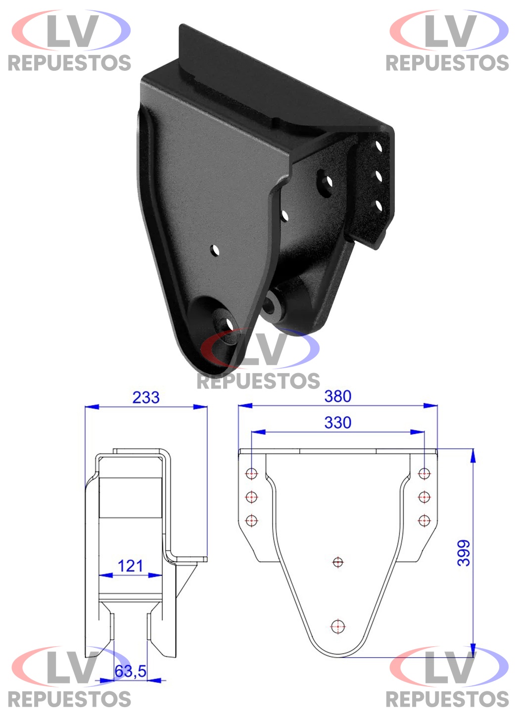 SOPORTE BALANZA DT TRUCK LI S4/VL NL OLIVO