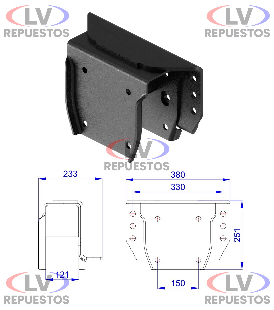 SOPORTE BALANZA TR TRUCK LD SC/VL OLIVO