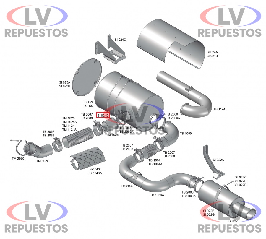SOPORTE CATALIZADOR VL FH/NH/FL/FM12 FABOFF