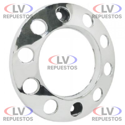 TAZA PROTECTOR RUEDA 10 AGUJERO CROMADO INCLINADO ARO 20/22 BEPO