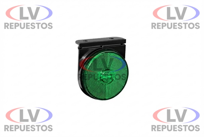 FARITO LATERAL C/ BASE REDONDO VERDE LED 24V TIPO RANDON SINALSUL