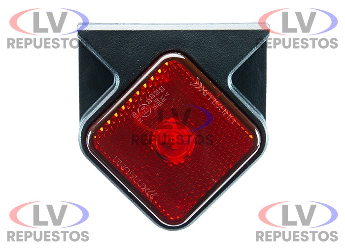 FARITO LATERAL C/ BASE DIAMANTE ROJO LED 24V/12V BRASLUX