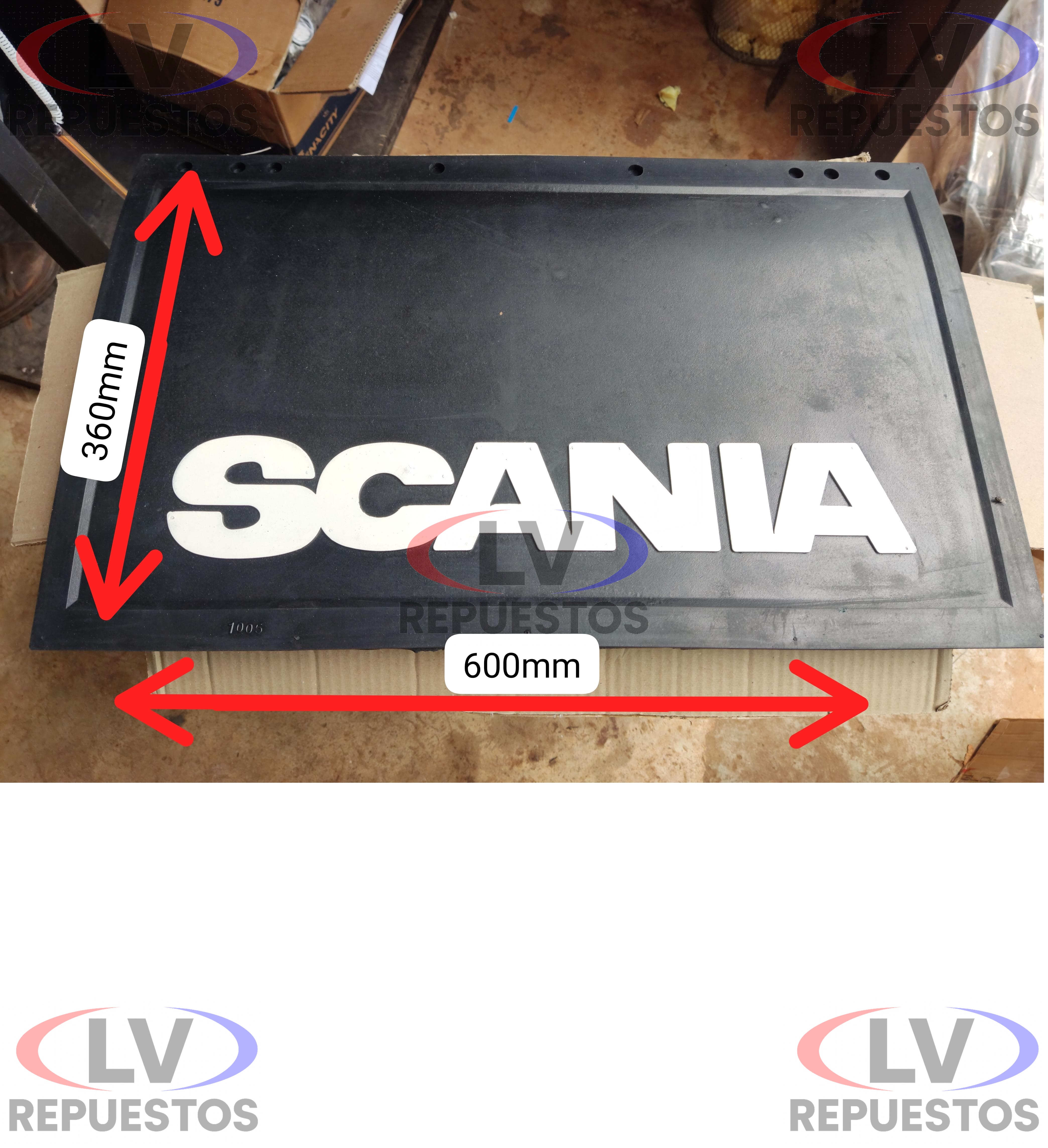 GOMA GUARDABARRO TRAS. SCANIA 112/3 600X360MM