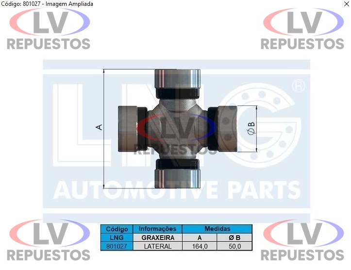 CRUCETA CARDAN DE 50MM SC-112/113 LNG