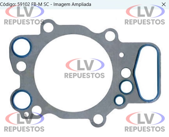JUNTA PARCIAL TAPA MOTOR SOLO CHAPA SC-124 360 SANTA CRUZ