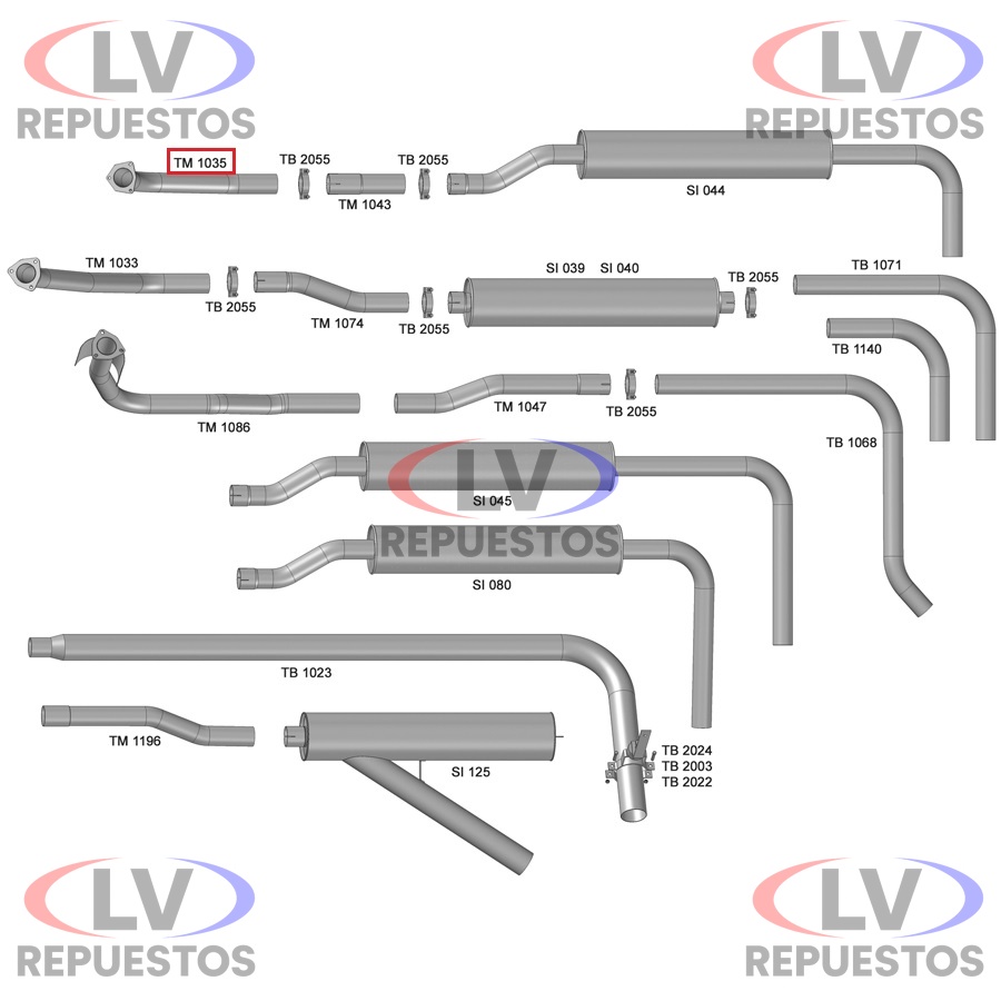 CA�O ESCAPE SALIDA MOTOR MBB OM352 TURBO FABBOF