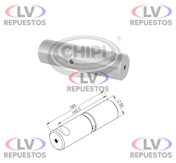 PERNO BALANZA 50X180MM TRUCK/CARRETAS CHIPI