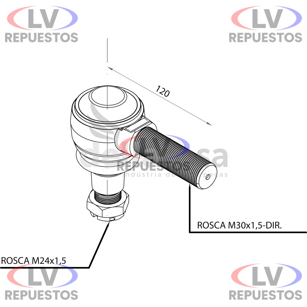 MU�EQUIN DIRECCION LD ROSCA M30 SC S3/S4 DELLAROSA