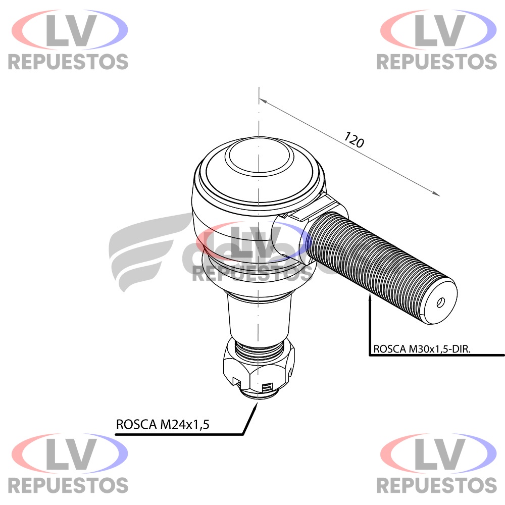 MU�EQUIN DIRECCION VL N/NL10/12 LD ROSCA M24 DELLAROSA