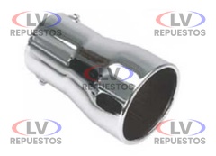 PUNTERA CA�O ESCAPE RECTO CROMADO 3.1/2" 175MM FABBOF