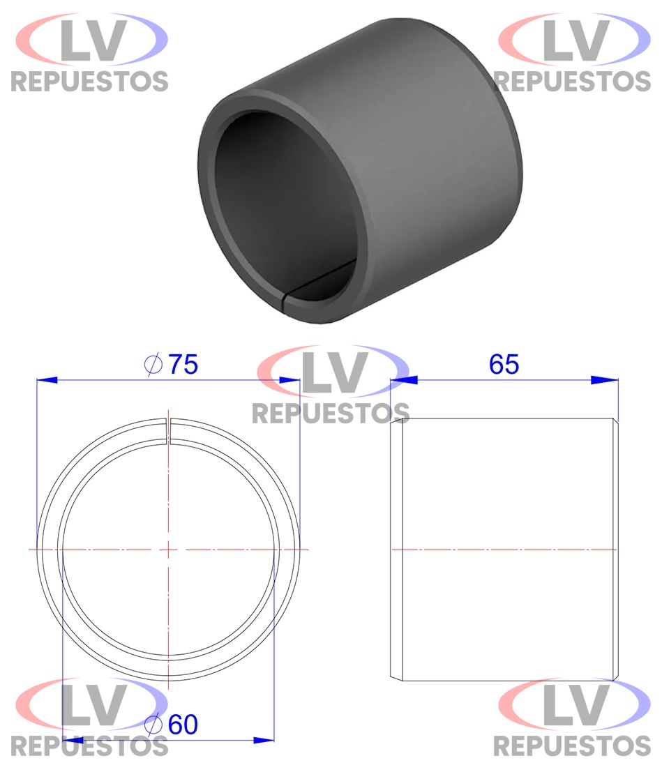 BUJE BALANZA CARRETA RANDON 60,4X75X65MM OLIVO