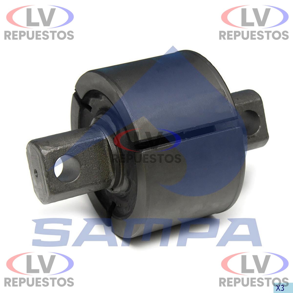 BUJE TENSOR EJE TANDEM C/PERNO 120MM S3/S4 SAMPA