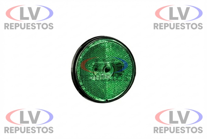 FARITO LATERAL S/ BASE C/ CABLE REDONDO VERDE LED 24V/12V TIPO GUERRA SINALSUL