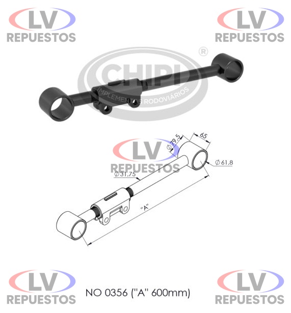 BRAZO TENSOR REGULABLE NOMA 61.8X600MM CHIPI