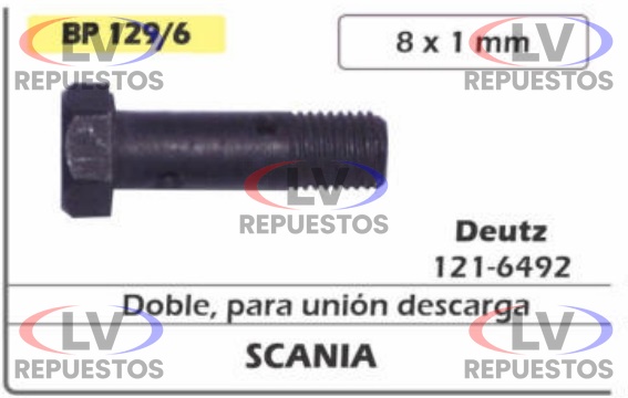 BULON HUECO LARGO M8X1 4 AGUJEROS CMD