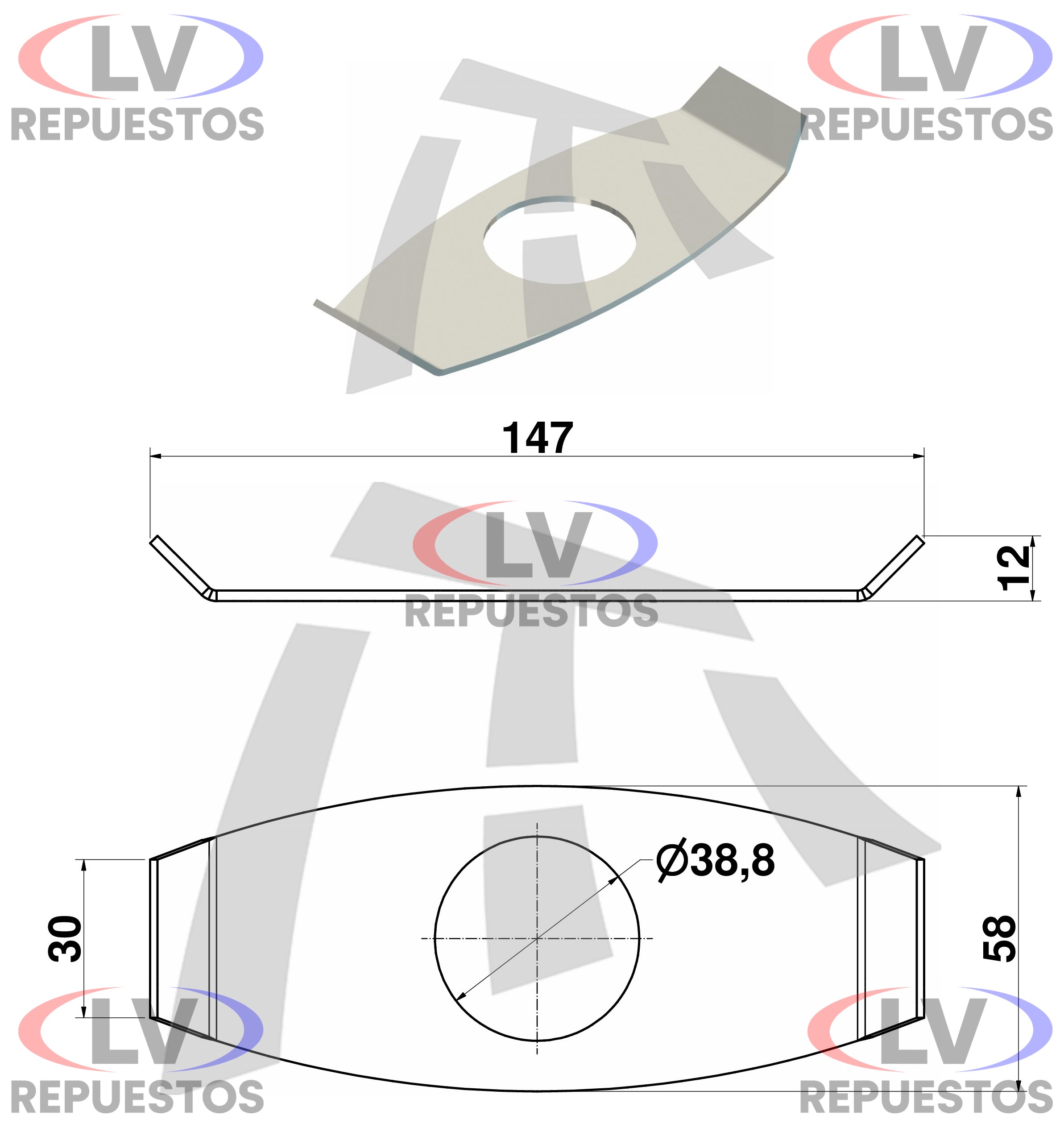 CALCE MASA CARRETA 90 X 136 C/PESTA�A THOR