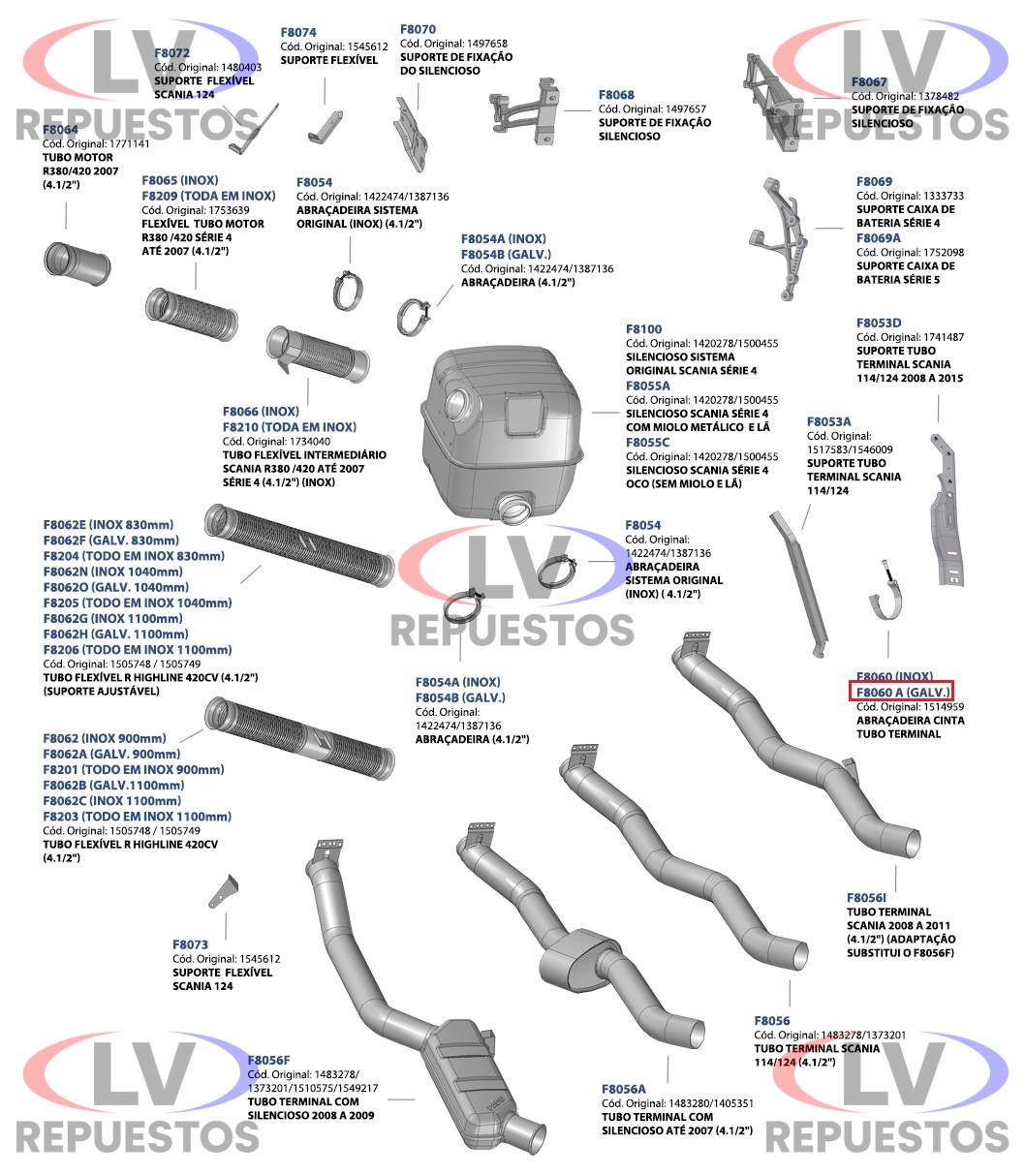 ABRAZADERA SOPORTE TUBO ESCAPE 4.1/2" GALVANIZADO S4/S5 FADO