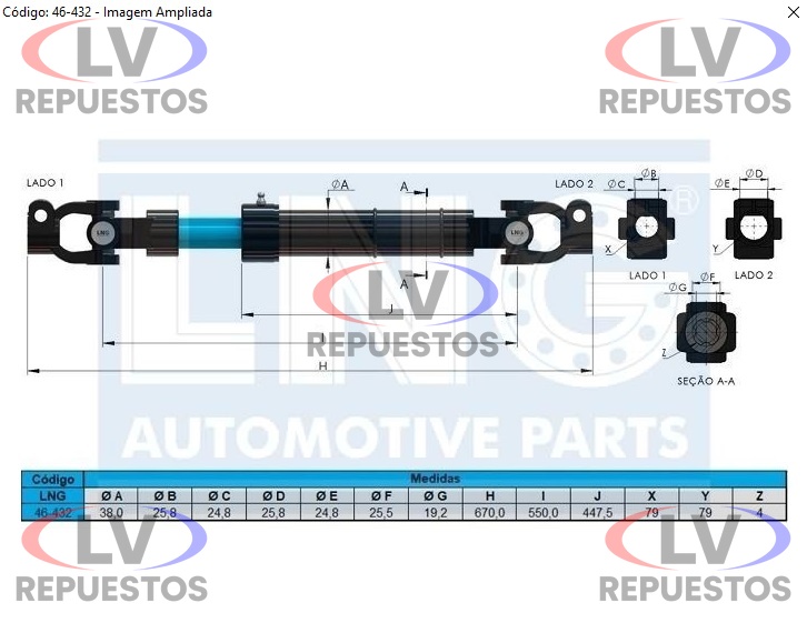 COLUMNA DIRECCION SC113/143R LNG