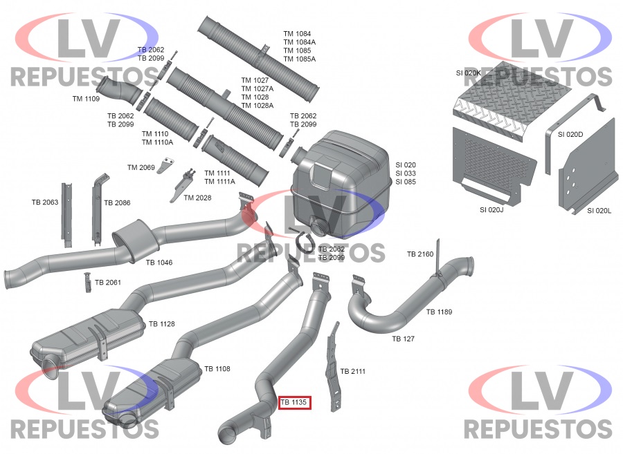 CA�O ESCAPE SALIDA CATALIZADOR S/ SILENCIADOR 4.1/2" SC S5 FABBOF