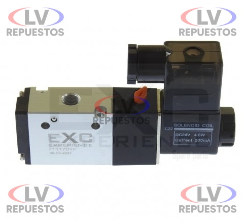 VALVULA SOLENOIDE 3/2 VIAS 1/8 BSP 24V EXC