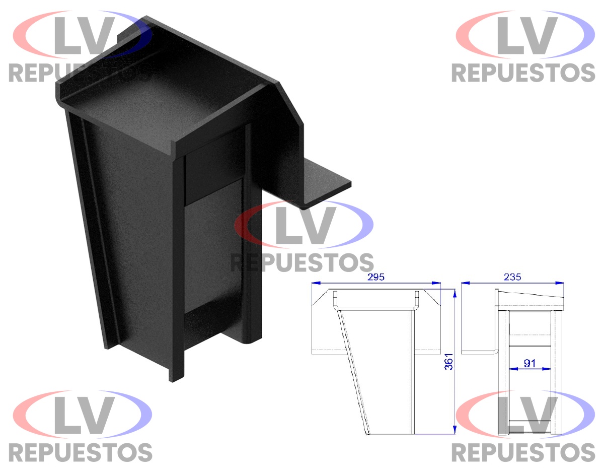 SOPORTE TRUCK GUERRA SC/124 LD TRASERO OLIVO
