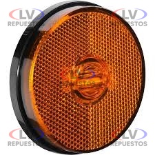 FARITO LATERAL S/ BASE REDONDO AMARILLO LED BIVOLT TIPO GUERRA SINALSU
