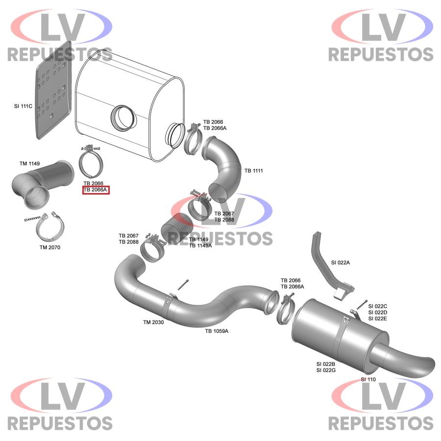 ABRAZADERA ESCAPE 5" C/ PERNO VL FH/NH FABBOF
