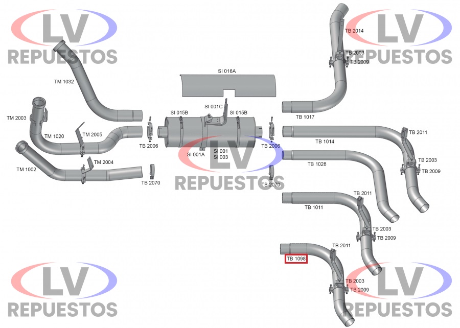 CA�O ESCAPE SALIDA CATALIZADOR 4.1/2" SC-113/143 FABBOF