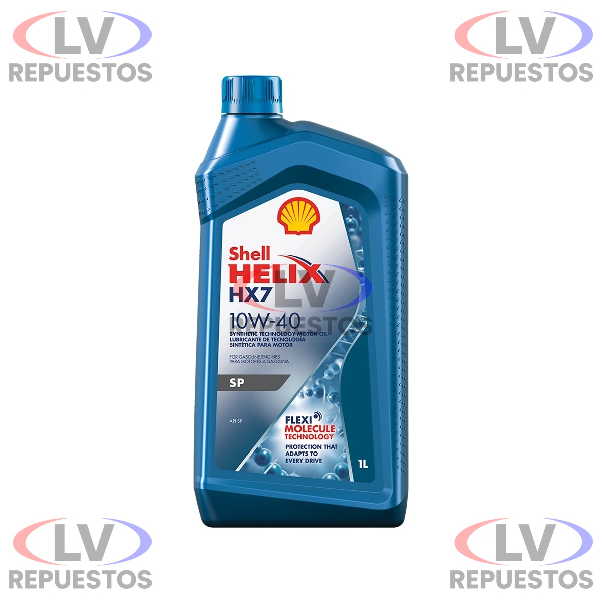ACEITE MOTOR 10W40 API SP HELIX HX7 SINTETICO SHELL 1L