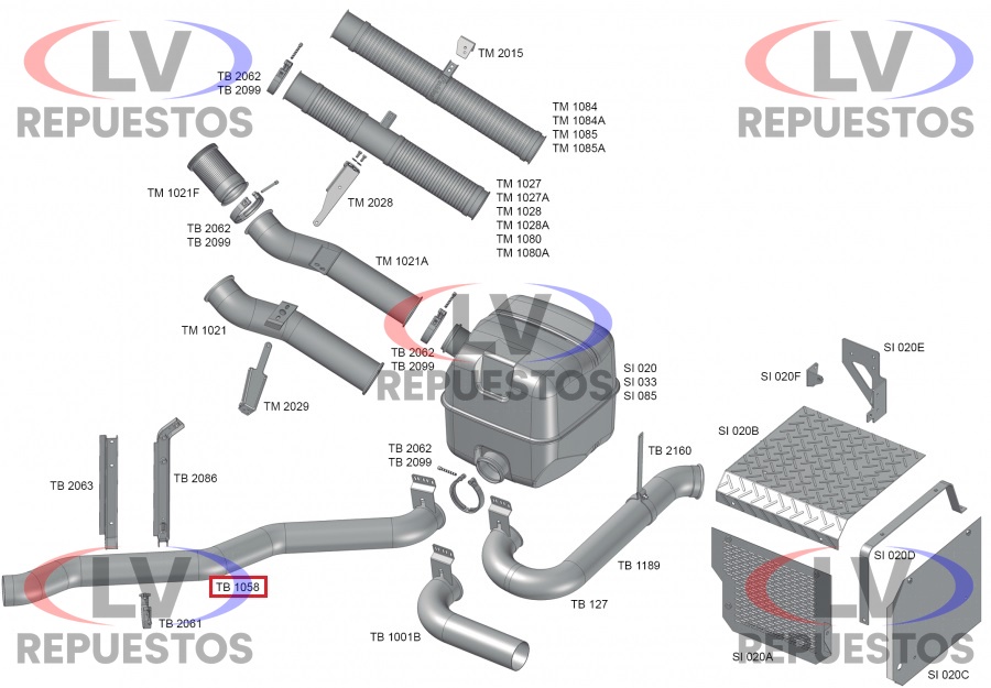 CA�O ESCAPE SALIDA CATALIZADOR S/ SILENCIADOR 4.1/2" 1800MM SC S4/S5 FABBOF