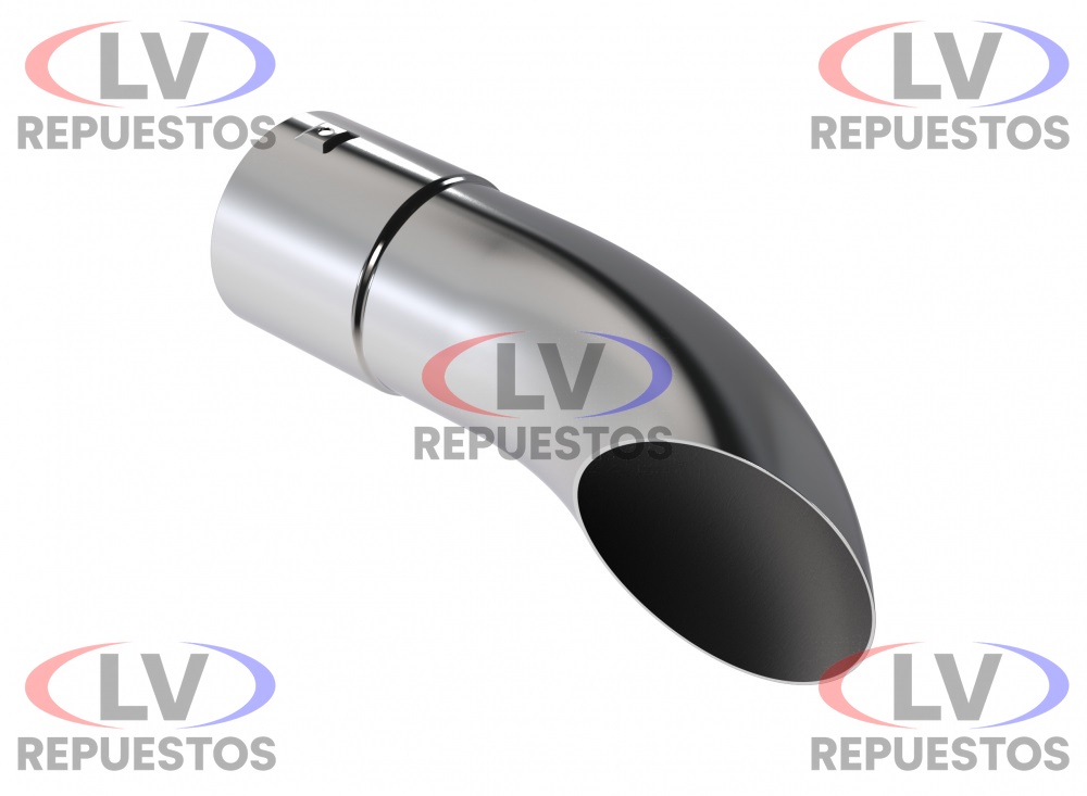 PUNTERA CA�O ESCAPE CURVO CROMADO 4.1/2" 440MM BEPO