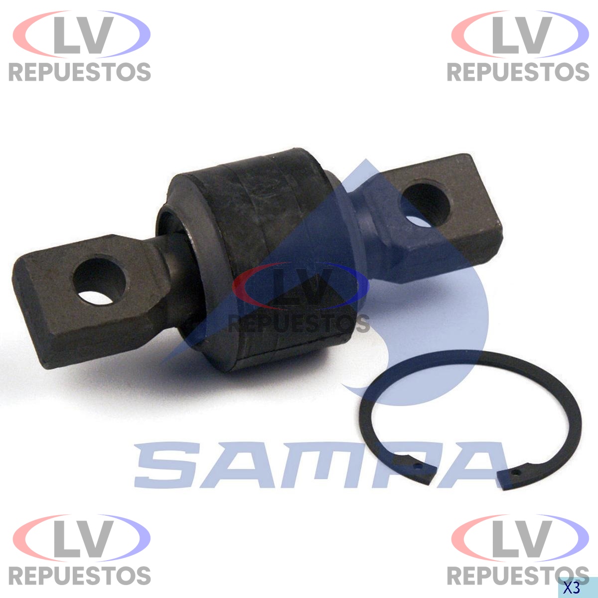 BUJE TIRANTE SUSPENSION EJE TANDEM S4/S5/S6 SAMPA