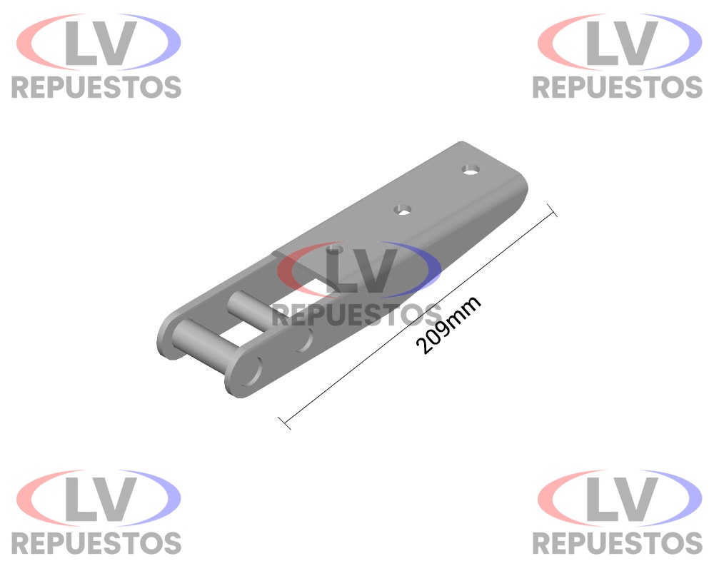 BISAGRA TAPA CARRETA 209MM 3 AGUJEROS RANDON ANTIGUA FADO