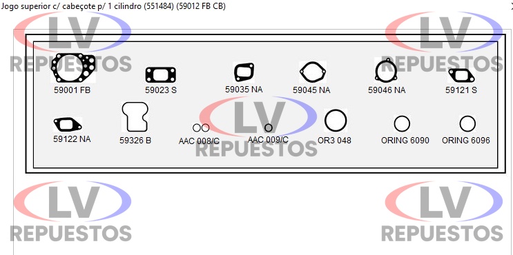 JUNTA PARCIAL MOTOR SC-P93 SANTA CRUZ