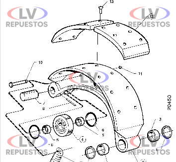 FIBRA FRENO DT SC113 COLECTIVO SCANIA ORIGINAL