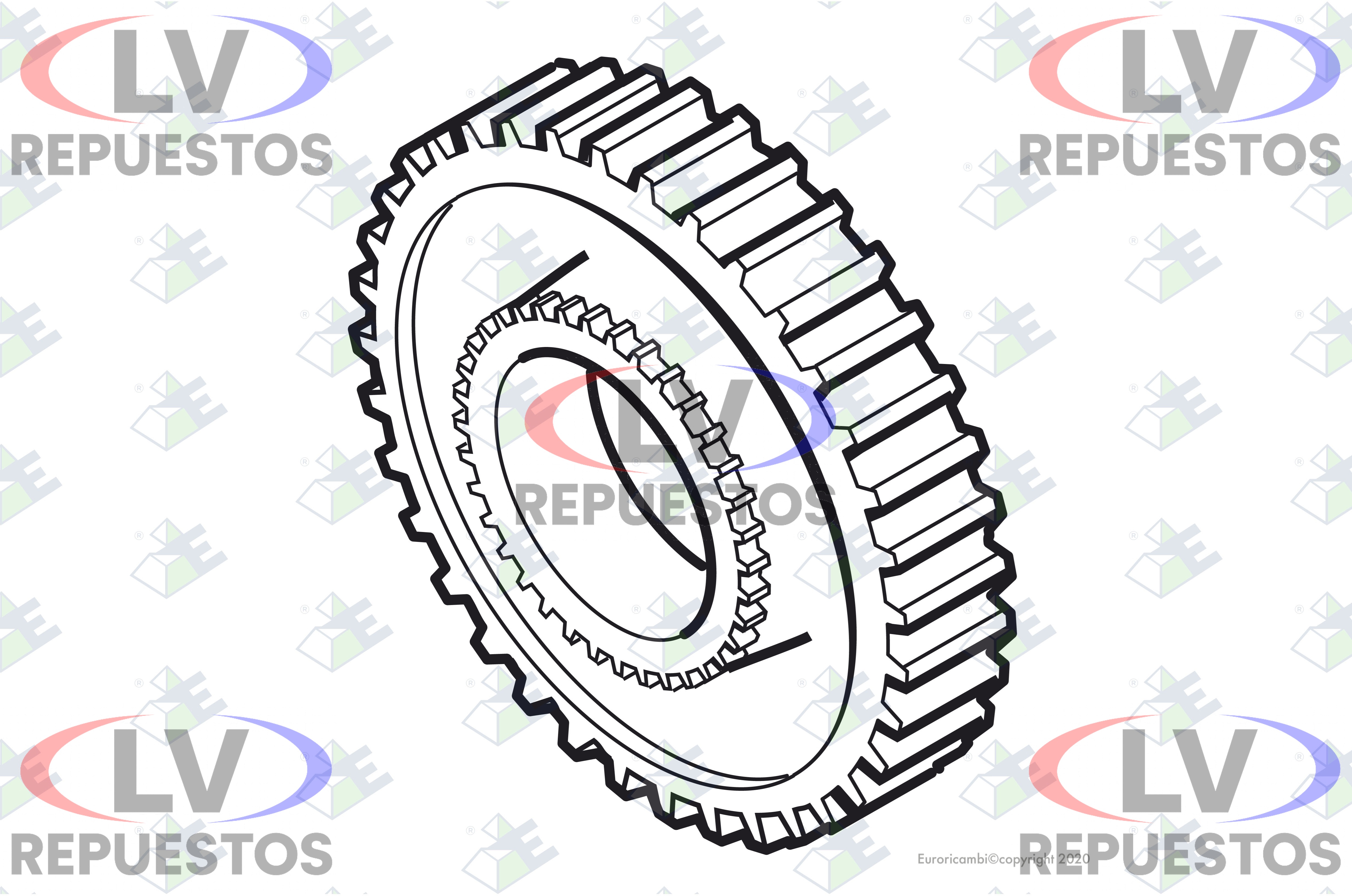 ENGRANAJE REVERSA 36 DIENTES GR905 EURORICAMBI